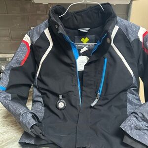 Obermeyer Boys Ski Snow Winter  Kids I-Grow  Jacket Black Sz 7 NO HOOD insulated